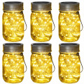 20LED Solar Colgante Mason Jar Tapa de luz